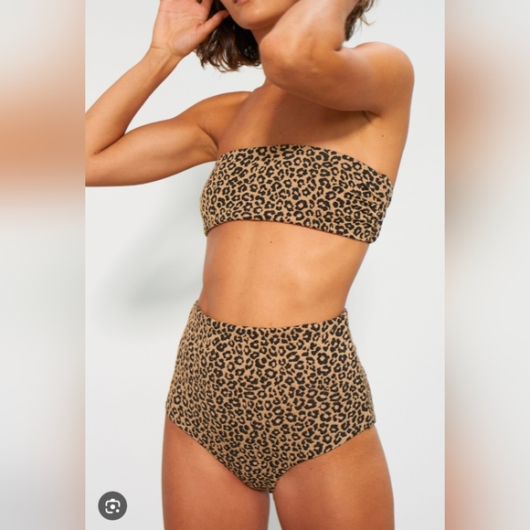 Other - NWT MARA HOFFMAN LYDIA Leopard Print Bandeau Bikini BOTTOM